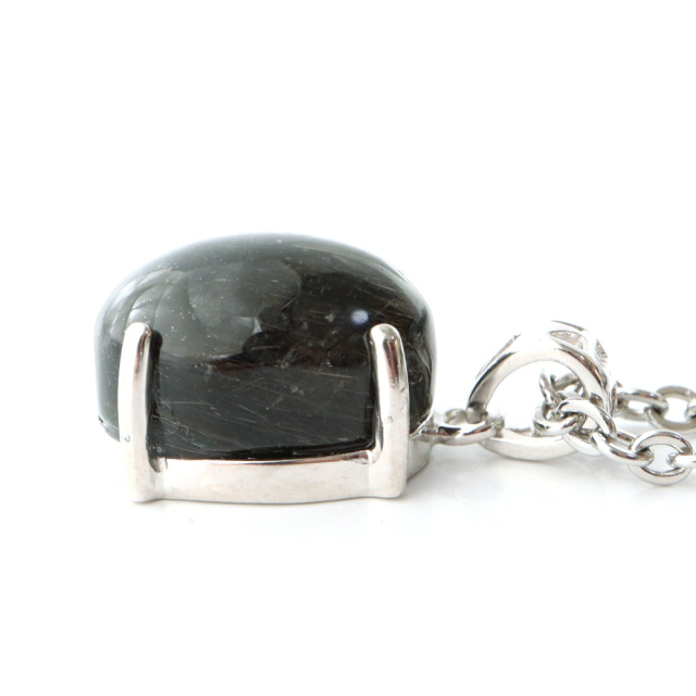 ブラックルチル ペンダント ルチルクォーツ 黒針 Silver925 チェーン付き