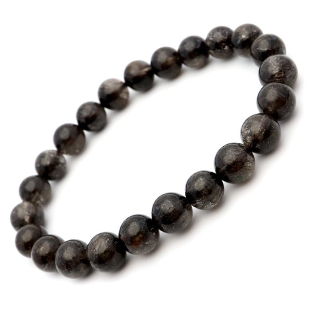 高品質■大玉■美品■天然石ブラックルチル約12mmブレスレット ブラックルチルクォーツ ブレスレット 12mm 18.5cm ブラック