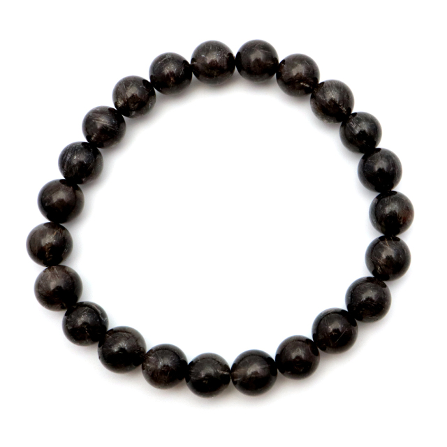 ブラック ルチルレイテッドクォーツ 8mm ブレスレット 天然石 黒