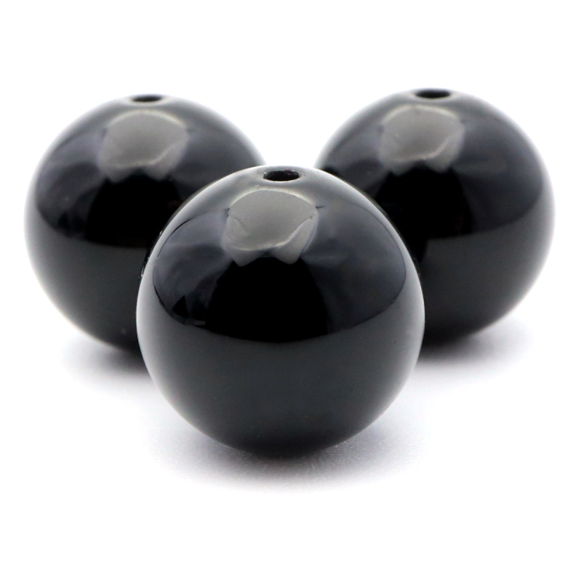 モリオン 12mm ビーズ 粒売り 1粒 黒水晶 モーリオン 本物 天然石 パワーストーン ハンドメイド 手作り 手芸 DIY