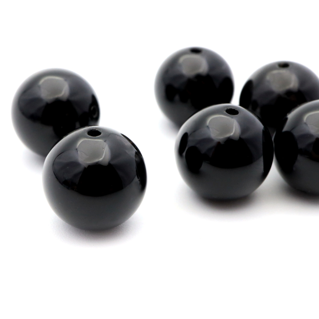 モリオン 12mm ビーズ 粒売り 1粒 黒水晶 モーリオン 本物 天然石
