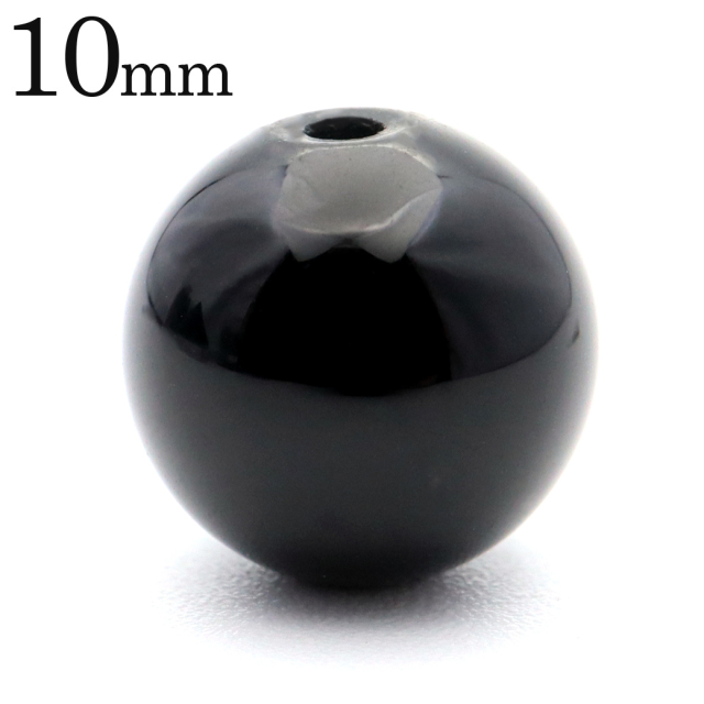 モリオン 10mm ビーズ 粒売り 1粒 黒水晶 モーリオン 本物 天然石 パワーストーン ハンドメイド 手作り 手芸 DIY