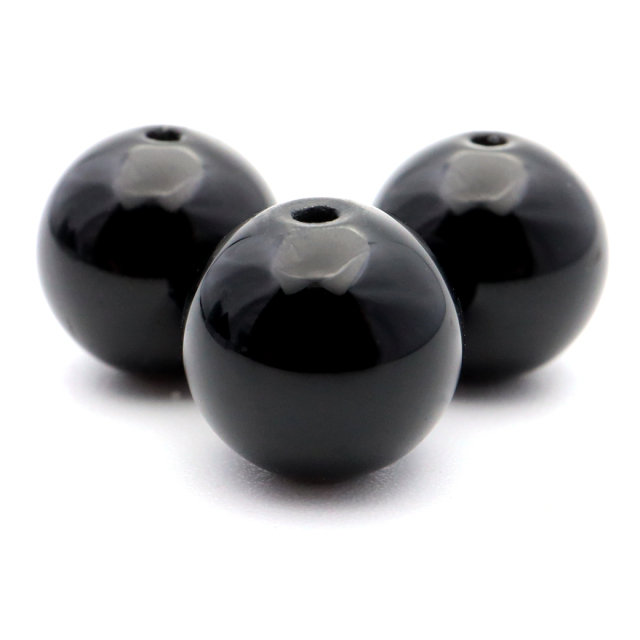 モリオン 10mm ビーズ 粒売り 1粒 黒水晶 モーリオン 本物 天然石 パワーストーン ハンドメイド 手作り 手芸 DIY
