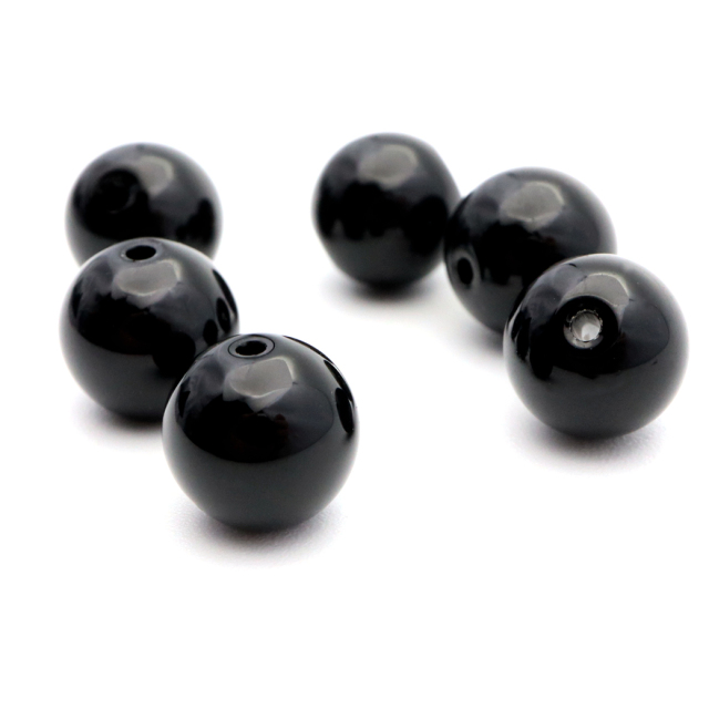 モリオン 8mm ビーズ 粒売り 1粒 黒水晶 モーリオン 本物 天然石 パワーストーン ハンドメイド 手作り 手芸 DIY