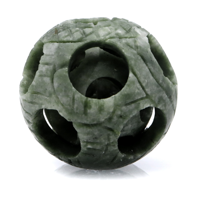 ネフライト 天球 多層構造 透かし細工 丸玉 1点もの 直径 55mm インド翡翠 ツーソン展示会商品 幸運を呼び込む 神秘の球体 天然石 パワーストーン