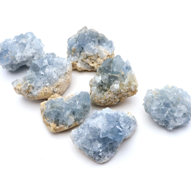 セレスタイト 原石 140-170g前後 1個売り クラスター マダガスカル産 天青石 パワーストーン 天然石