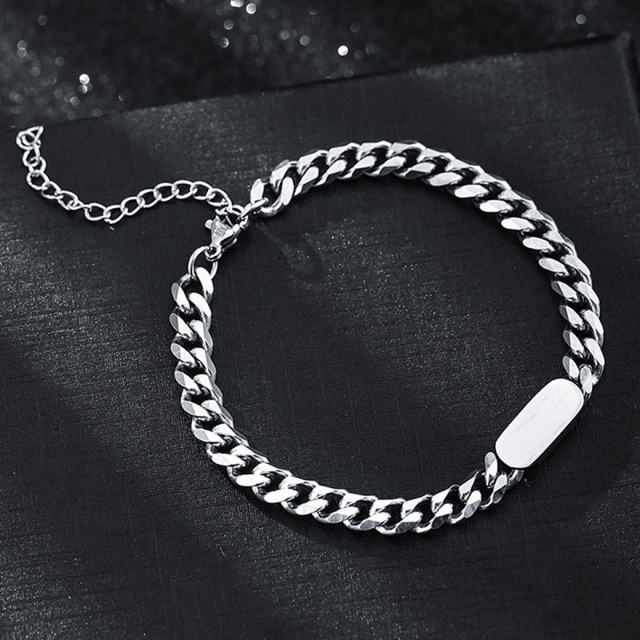 ブレスレット チェーン おしゃれ 細い 喜平 チタン かっこいい メンズ レディース シルバー 鏡面仕上げ ペア プレゼント ギフト