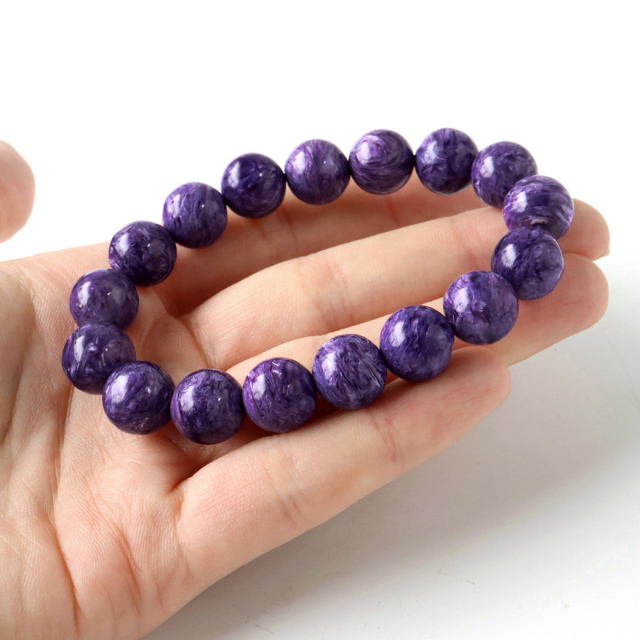 チャロアイト Charoite ブレスレット 12mm 天然石 パワーストーン チャロアイトブレスレット 12mm 1点もの 天然石 パワーストーン