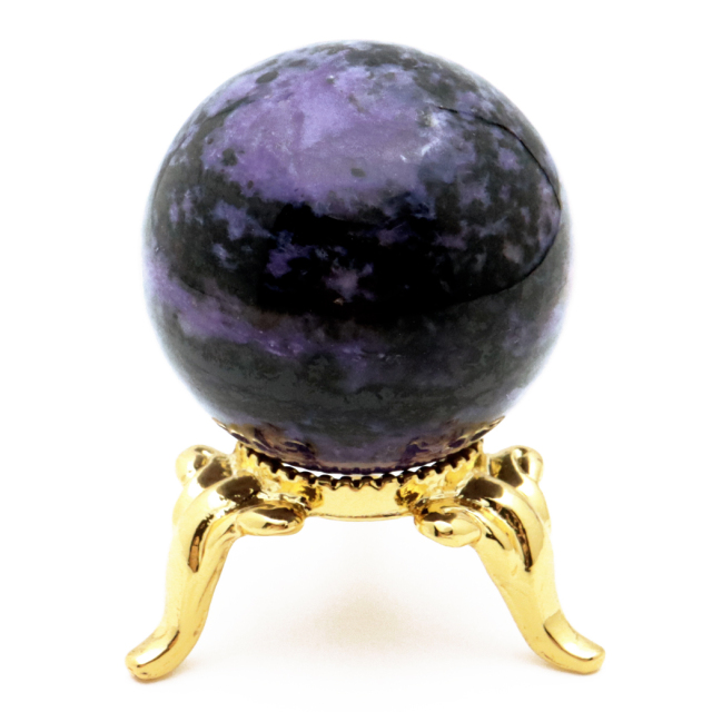 チャロアイト 丸玉 台座付き チャロ石 世界三大 ヒーリング