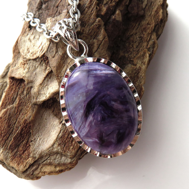 チャロアイト ペンダント 世界三大ヒーリングストーン Silver925 天然石 パワーストーン
