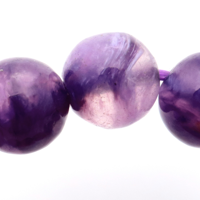 チャロアイト エンジェルシリカ ブレスレット 6mm ロシア産 天然石 1点物 Charoite チャロ石