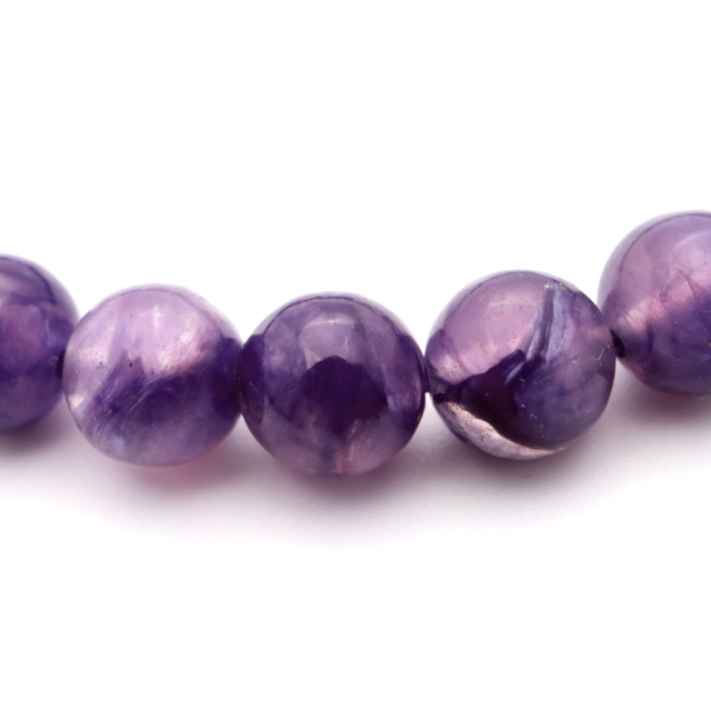 チャロアイト エンジェルシリカ ブレスレット 6mm ロシア産 天然石 1点物 Charoite チャロ石