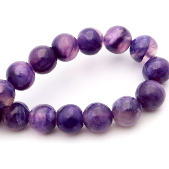 チャロアイト エンジェルシリカ ブレスレット 6mm ロシア産 天然石 1点物 Charoite チャロ石