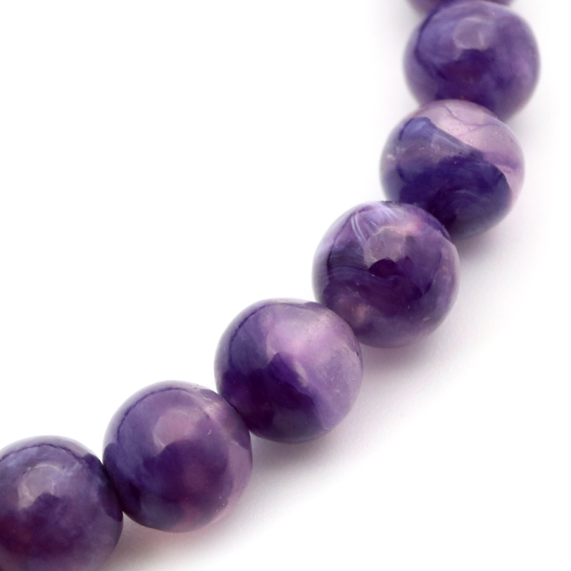 チャロアイト エンジェルシリカ ブレスレット 6mm ロシア産 天然石 1点物 Charoite チャロ石