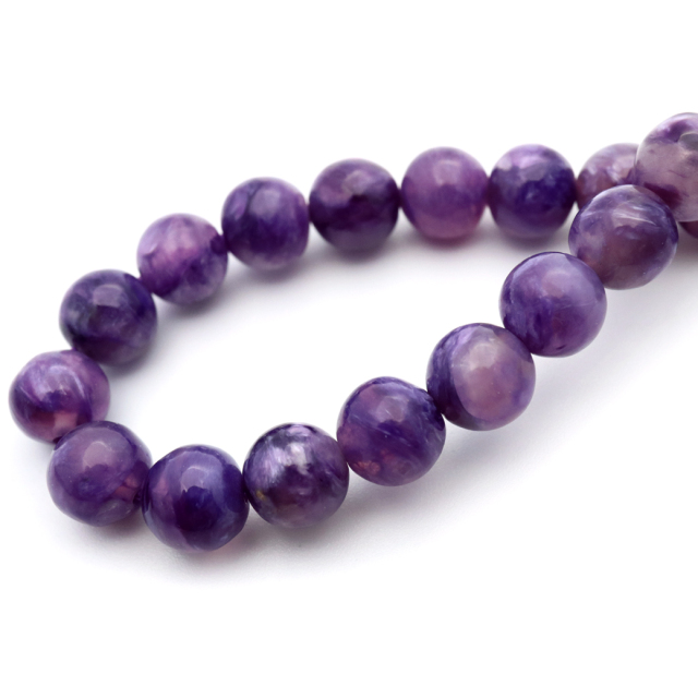 チャロアイト エンジェルシリカ ブレスレット 6mm ロシア産 天然石 1点物 Charoite チャロ石