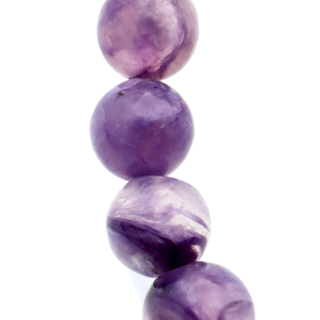 チャロアイト エンジェルシリカ ブレスレット 6.5mm ロシア産 天然石 1点物 Charoite チャロ石