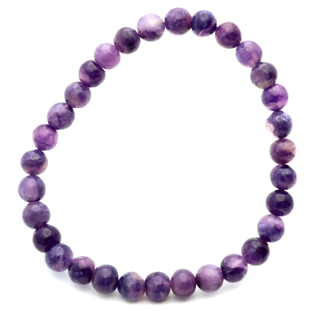 チャロアイト エンジェルシリカ ブレスレット 6mm ロシア産 天然石 1点物 Charoite チャロ石