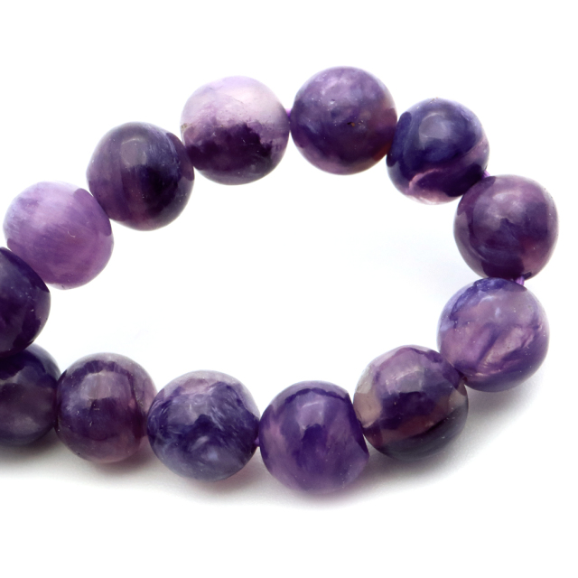 チャロアイト エンジェルシリカ ブレスレット 6mm ロシア産 天然石 1点物 Charoite チャロ石