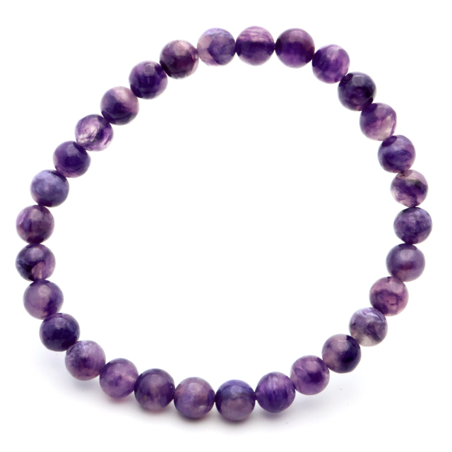 チャロアイト エンジェルシリカ ブレスレット 6mm ロシア産 天然石 1点物 Charoite チャロ石
