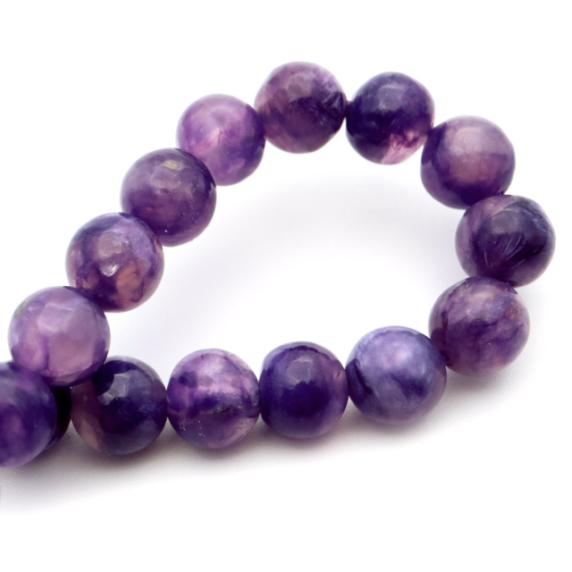 チャロアイト エンジェルシリカ ブレスレット 6mm ロシア産 天然石 1点物 Charoite チャロ石