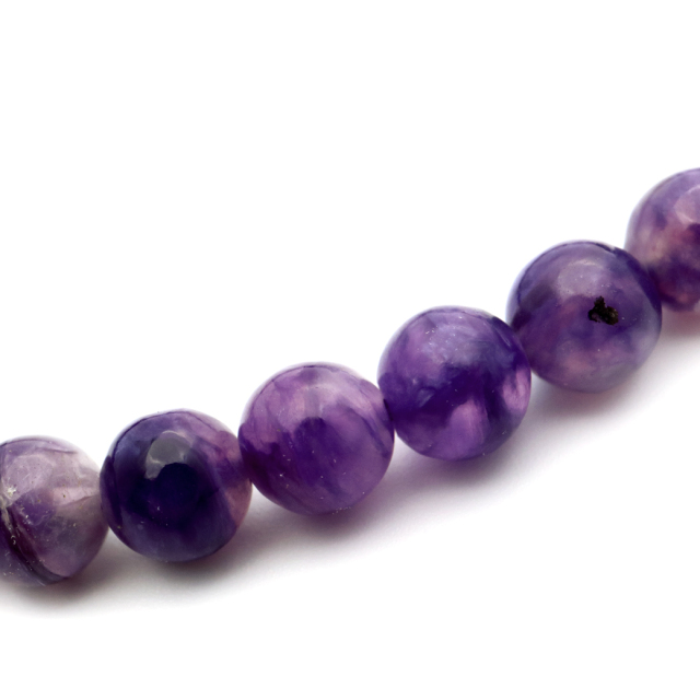 チャロアイト エンジェルシリカ ブレスレット 6mm ロシア産 天然石 1点物 Charoite チャロ石