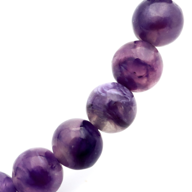 チャロアイト エンジェルシリカ ブレスレット 6mm ロシア産 天然石 1点物 Charoite チャロ石