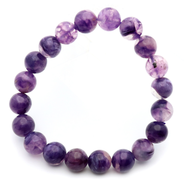 チャロアイト エンジェルシリカ ブレスレット 9.5mm ロシア産 天然石 1点物 Charoite チャロ石