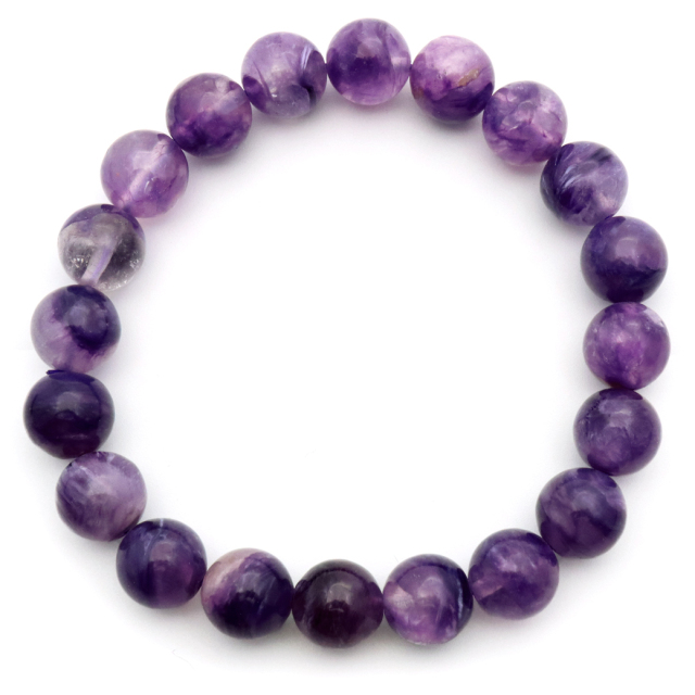 チャロアイト エンジェルシリカ ブレスレット 9.5mm ロシア産 天然石 1点物 Charoite チャロ石