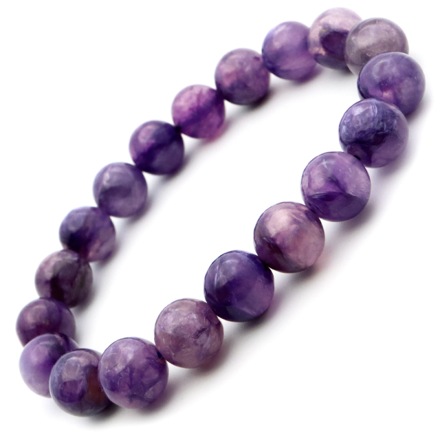 チャロアイト エンジェルシリカ ブレスレット 10mm ロシア産 天然石 1点物 Charoite チャロ石