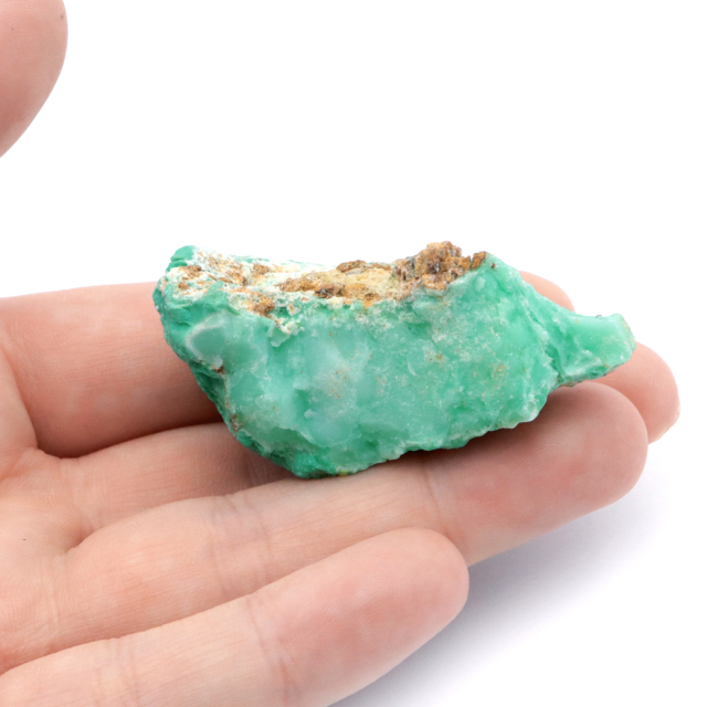 クリソプレーズ 原石 33g インドネシア産 1点物 天然石 アップルグリーン パワーストーン 緑玉髄 Chrysoprase
