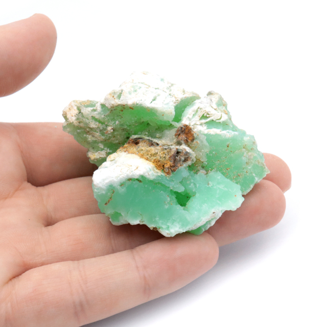 クリソプレーズ 原石 61g インドネシア産 1点物 天然石 アップルグリーン パワーストーン 緑玉髄 Chrysoprase