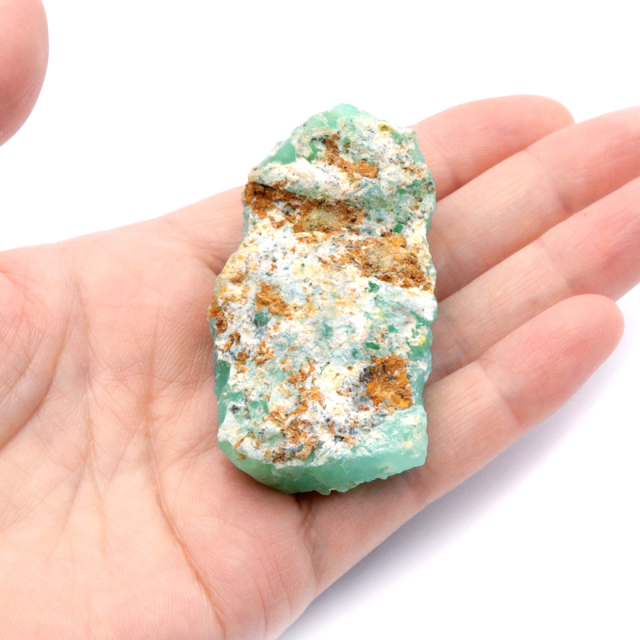 クリソプレーズ 原石 42g インドネシア産 1点物 天然石 アップルグリーン パワーストーン 緑玉髄 Chrysoprase