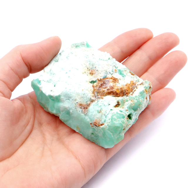 クリソプレーズ 原石 94g インドネシア産 1点物 天然石 アップルグリーン パワーストーン 緑玉髄 Chrysoprase