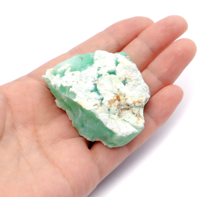 クリソプレーズ 原石 45g インドネシア産 1点物 天然石 アップルグリーン パワーストーン 緑玉髄 Chrysoprase