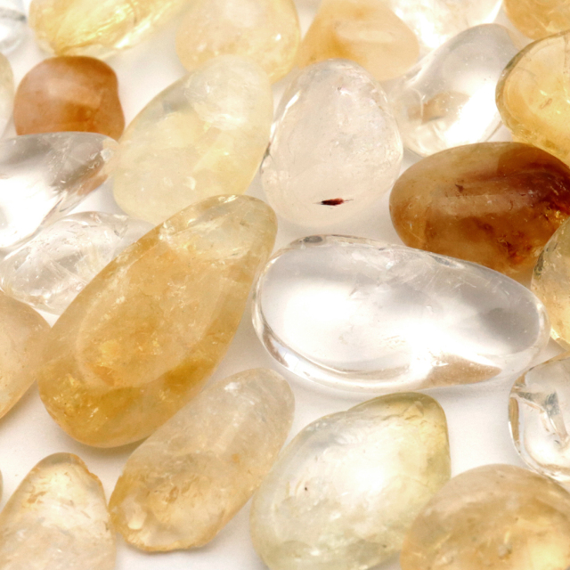 シトリン 黄水晶 さざれ石 100g サイズ大 AA 天然石 パワーストーン
