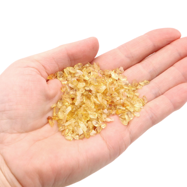 シトリン 黄水晶 さざれ石 100g 着色あり サイズ極小 SS 100g 天然石