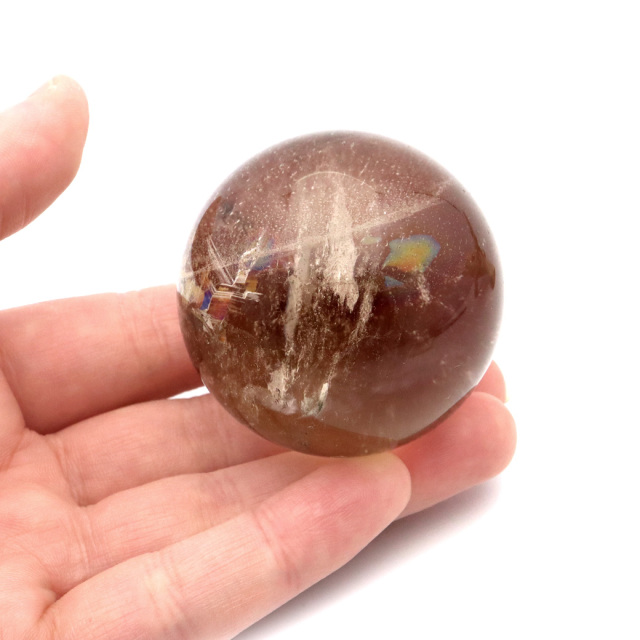 シトリン 非加熱 丸玉 黄水晶 ブラジル産 直径約50mm ナチュラルカラー  木製台座付き 1点もの スフィア 11月 誕生石 置き物