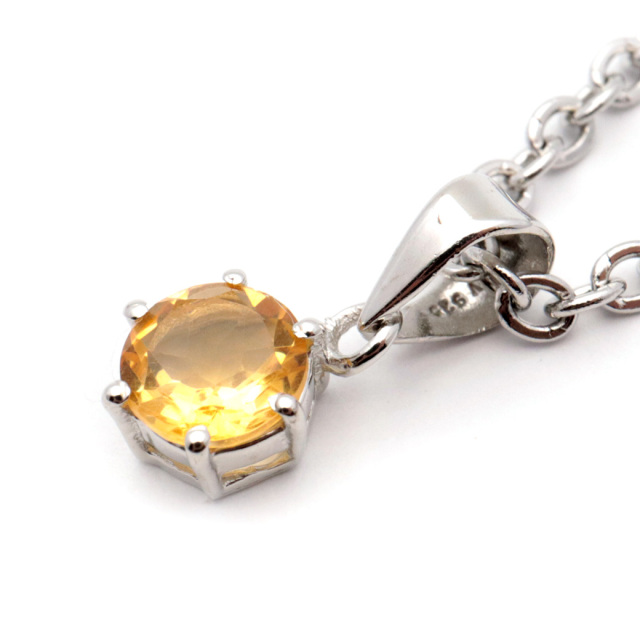 シトリン ペンダント 宝石質 AAA 天然石 ネックレス Silver925 11月 誕生石 黄水晶 贈り物 クリスマス プレゼント