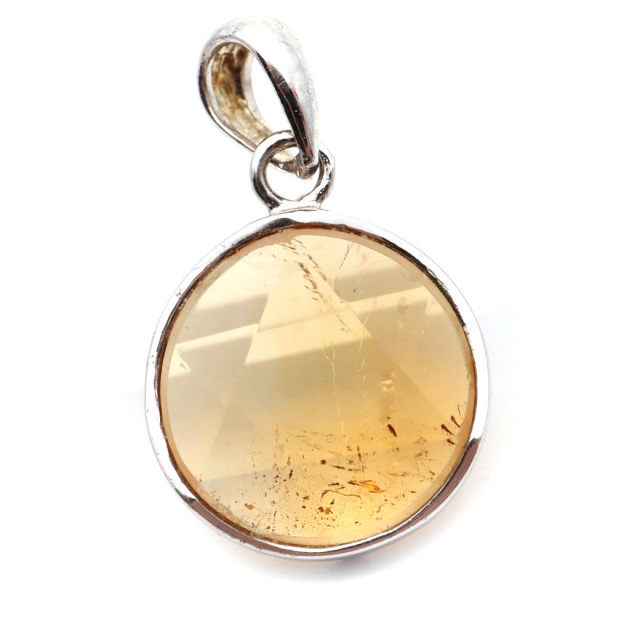 未使用　シトリン　シルバー刻印　黄水晶　ネックレス　天然石　チェコ　ボヘミアン 未使用 シトリン シルバー刻印 黄水晶 ネックレス 天然石 チェコ