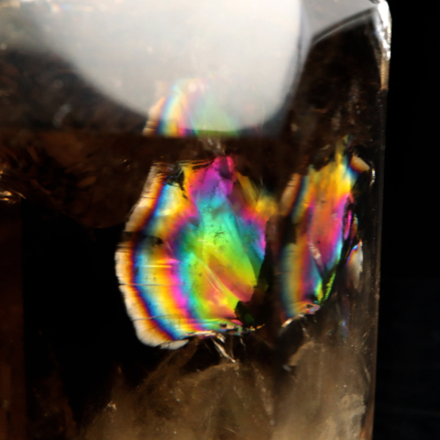 シトリン 非加熱 ポリッシュ ポイント 虹入り 六角柱 黄水晶 ブラジル