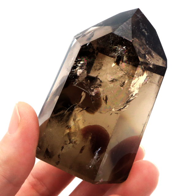 シトリン 非加熱 ポリッシュ ポイント 虹入り 六角柱 黄水晶 ブラジル