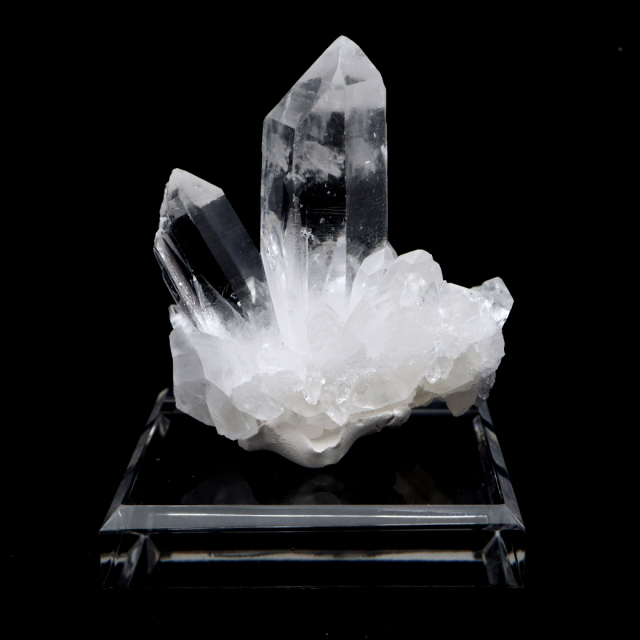 天然 水晶 クラスター 47g 台付き 中国 貴州省産 原石 天然石 1点物