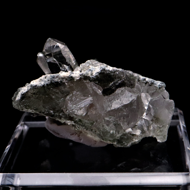 ヒマラヤ水晶 クラスター 台付き マニハール産 原石 天然石 1点物 パワーストーン