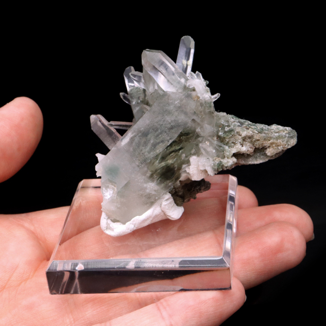 ヒマラヤ水晶 クラスター 台付き マニハール産 原石 天然石 1点物 パワーストーン