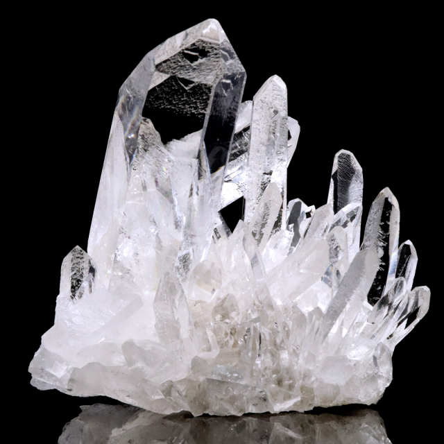 天然 水晶 クラスター 536g ブラジル ゼッカ産 透明感が美しい ゼッカクォーツ 原石 天然石 1点物 パワーストーン