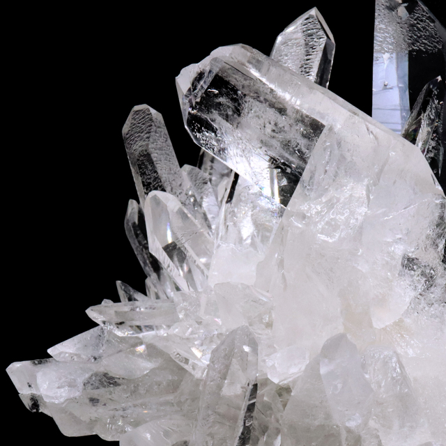 天然 水晶 クラスター 536g ブラジル ゼッカ産 透明感が美しい ゼッカクォーツ 原石 天然石 1点物 パワーストーン