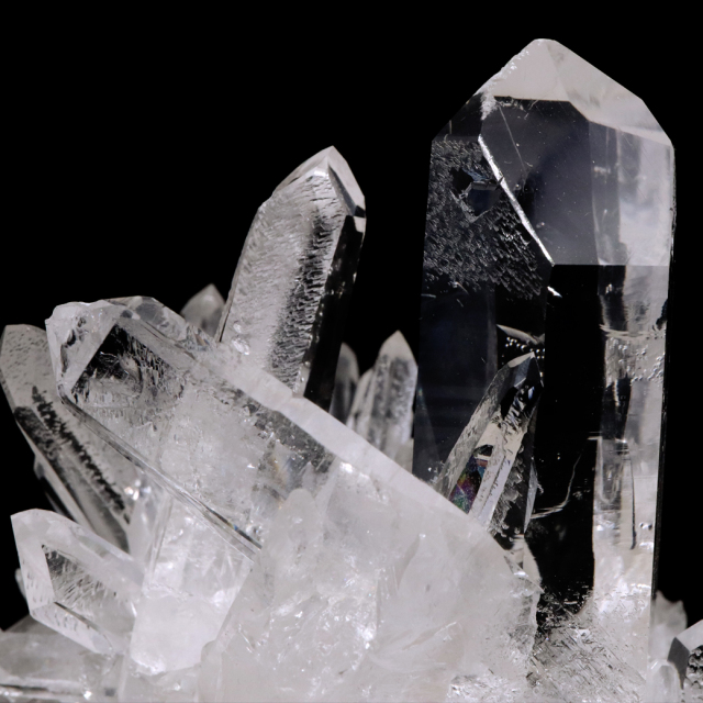 天然 水晶 クラスター 536g ブラジル ゼッカ産 透明感が美しい ゼッカクォーツ 原石 天然石 1点物 パワーストーン