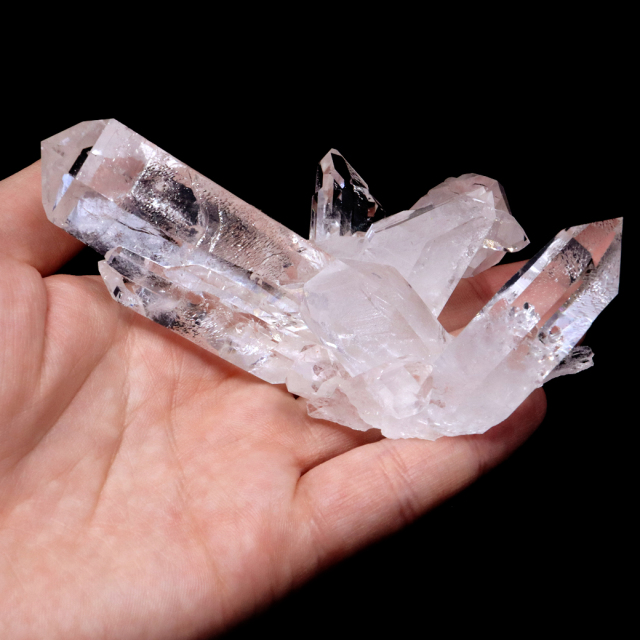 天然 水晶 クラスター 173g ブラジル ゼッカ産 透明感が美しい