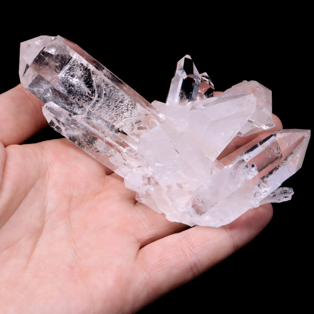 天然 水晶 クラスター 173g ブラジル ゼッカ産 透明感が美しい ゼッカクォーツ 原石 天然石 1点物 パワーストーン