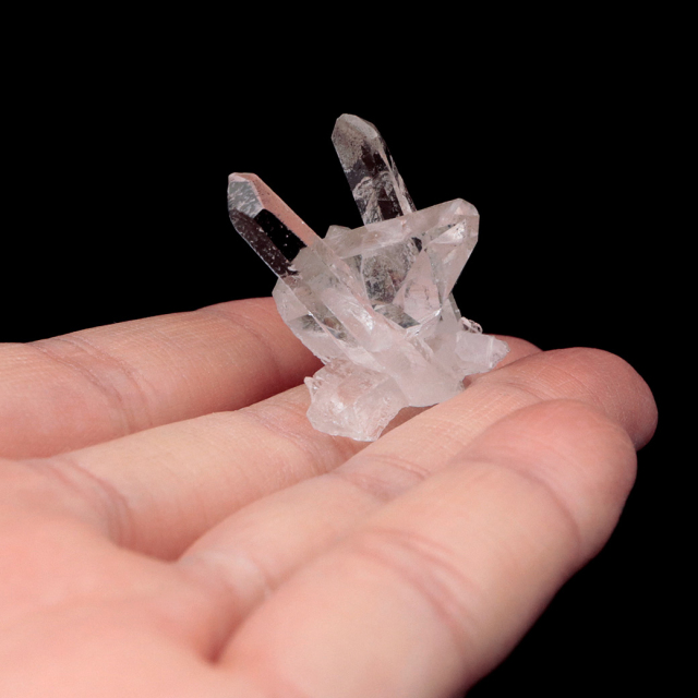 天然 水晶 クラスター 7g ブラジル ゼッカ産 透明感が美しい ゼッカ